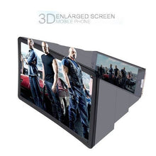 Load image into Gallery viewer, 3D Portable Universal Screen Magnifier - Cell Phone Screen Magnifier 3D HD Movie Video Amplifier With Foldable Holder Stand High-quality Video Amplifier